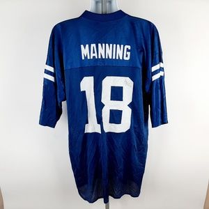 Peyton Manning 18 Colts Mens Jersey Size XL Blue VB10